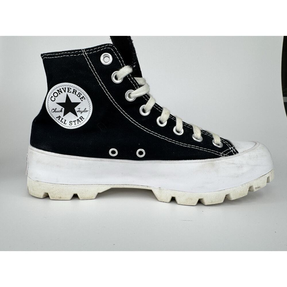 Converse Chuck Taylor All Star Lugged High Top Canvas Womens Sneakers 8.5 Black - Picture 7 of 14